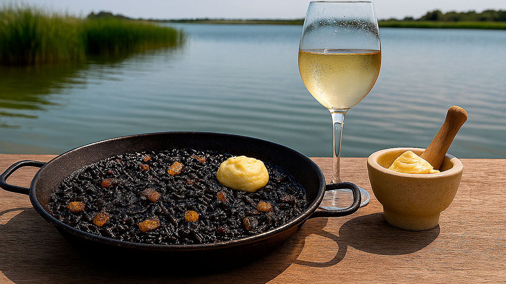 Arroz negro con sepia y alioli