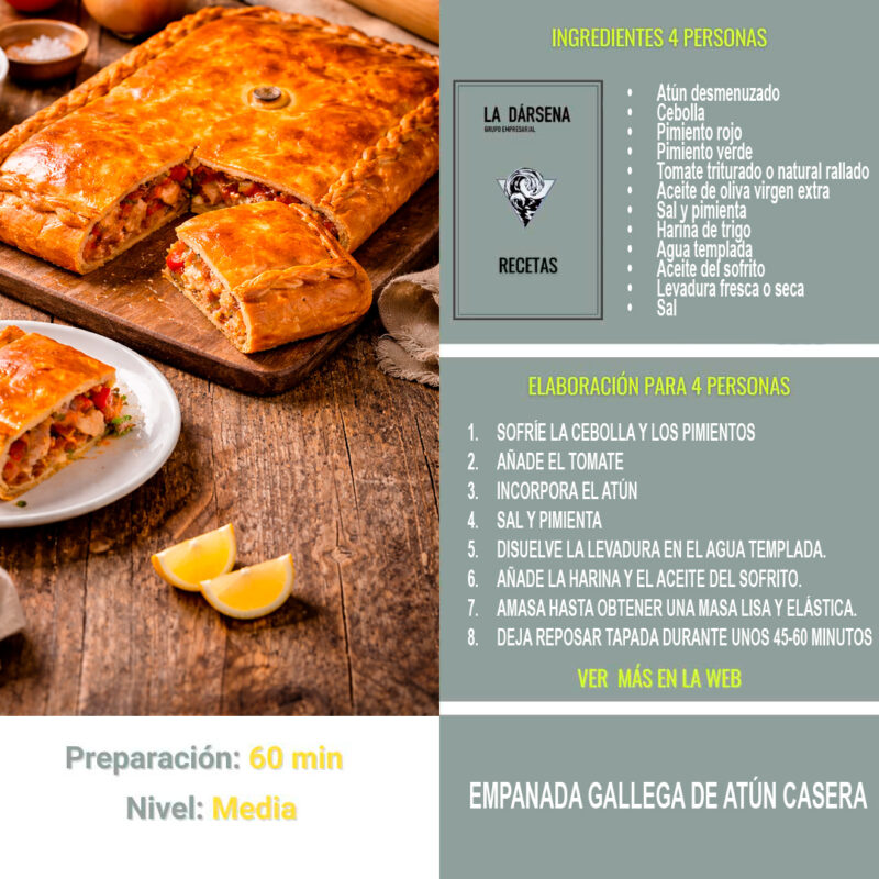 EMPANADA GALLEGA DE ATÚN CASERA CON MASA TRADICIONAL