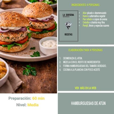recetas HAMBURGUESAS DE ATÚN