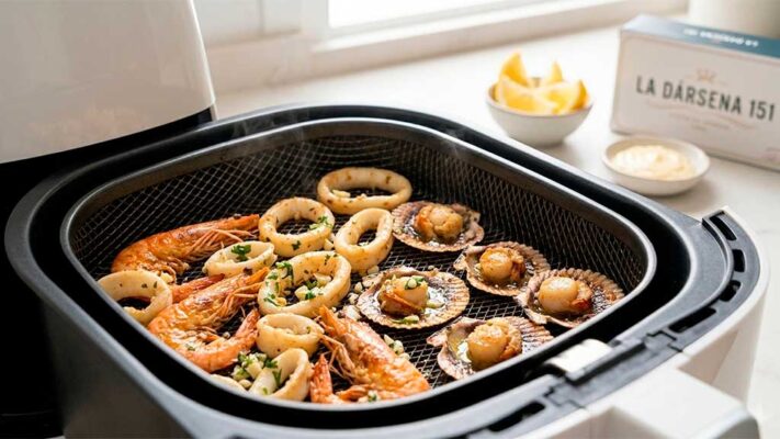 Marisco para airfryer