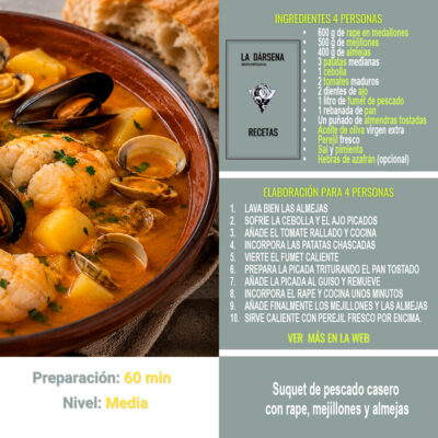 receta SUQUET DE PESCADO CASERO