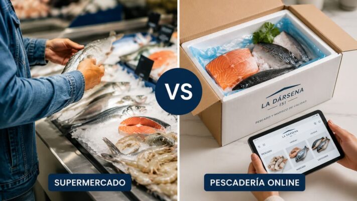 Pescadería online vs. Supermercado