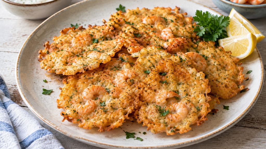 Tortillitas de camarones ultra crujientes en airfryer y sartén