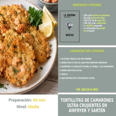 recetas Tortillitas de camarones ultra crujientes en airfryer y sartén